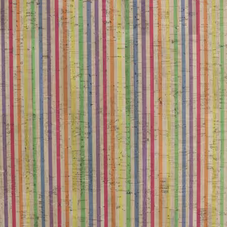 Sallie Tomato rainbow stripe cork fabric for bag making
