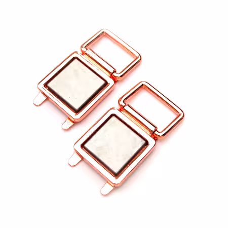 Sallie Tomato strap connector rose gold bag hardware