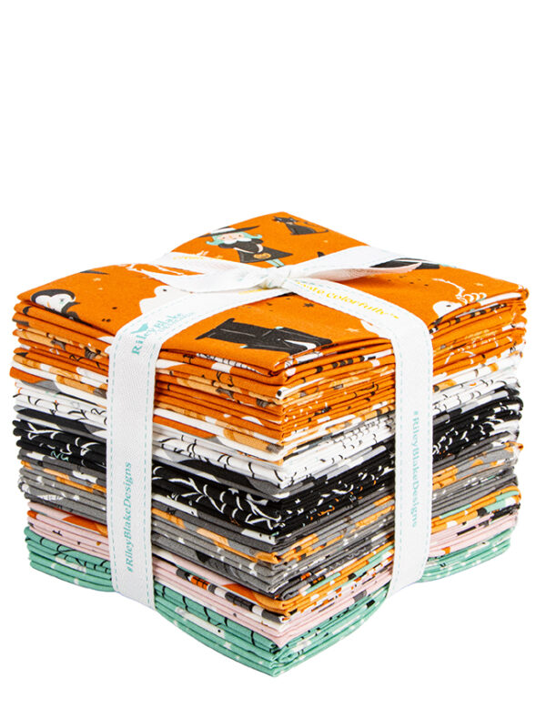 Frank and Friends 24 piece fat quarter bundle by Riley Blake Designs with glow in the dark fabrics