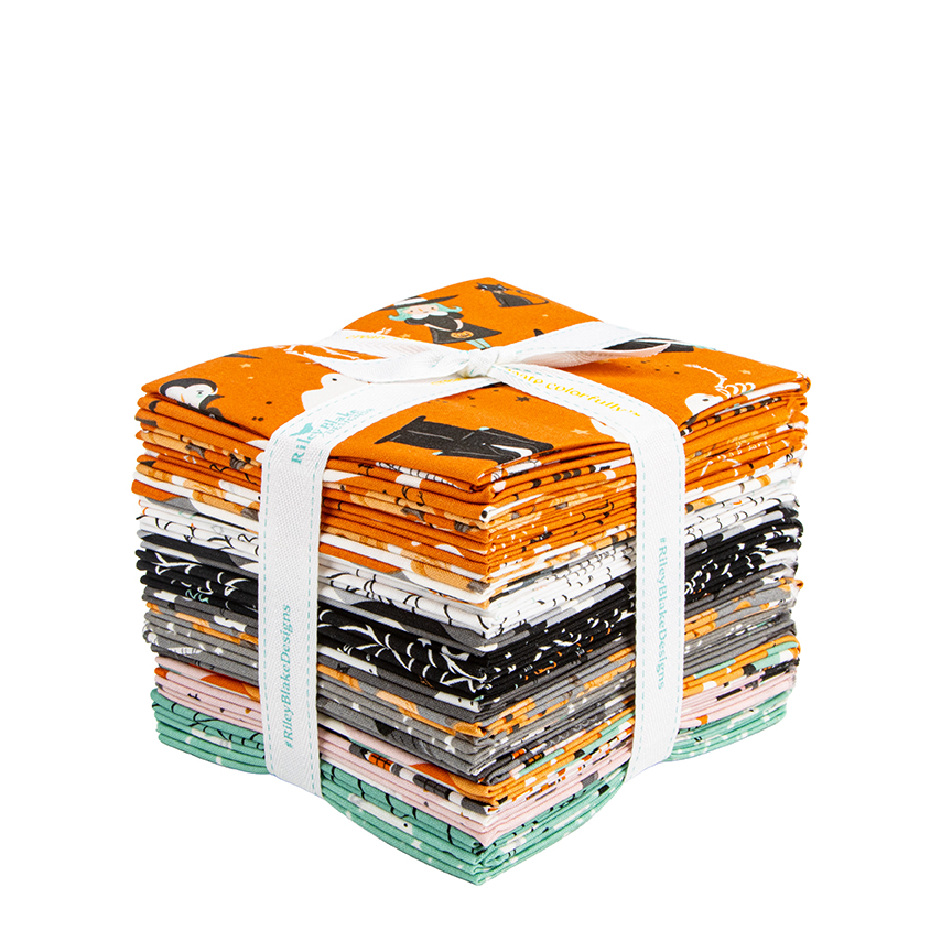 Frank and Friends 24 piece fat quarter bundle by Riley Blake Designs with glow in the dark fabrics