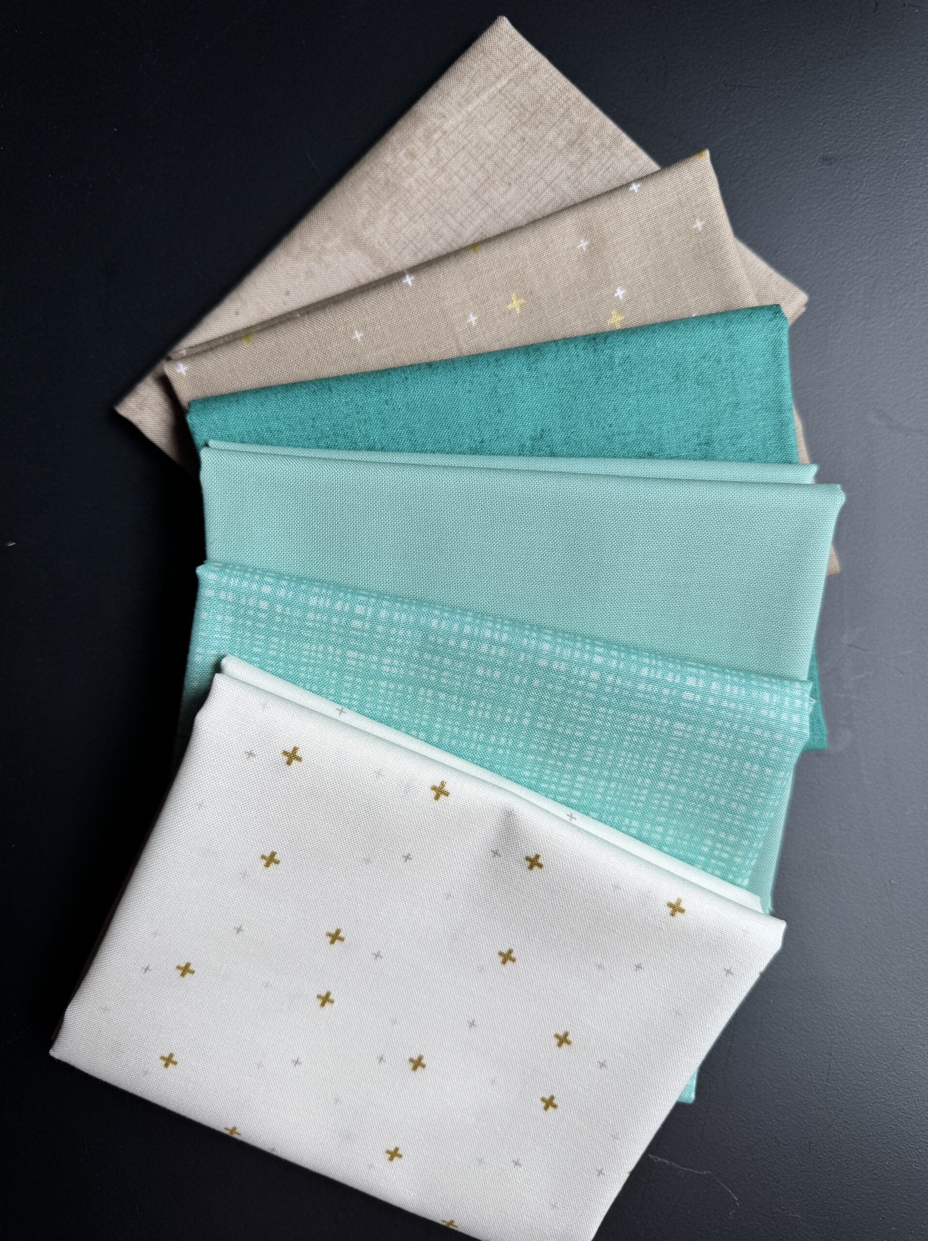 Tide Pool 6-Piece Riley Blake Basics Bundle featuring coastal colored Riley Blake basics
