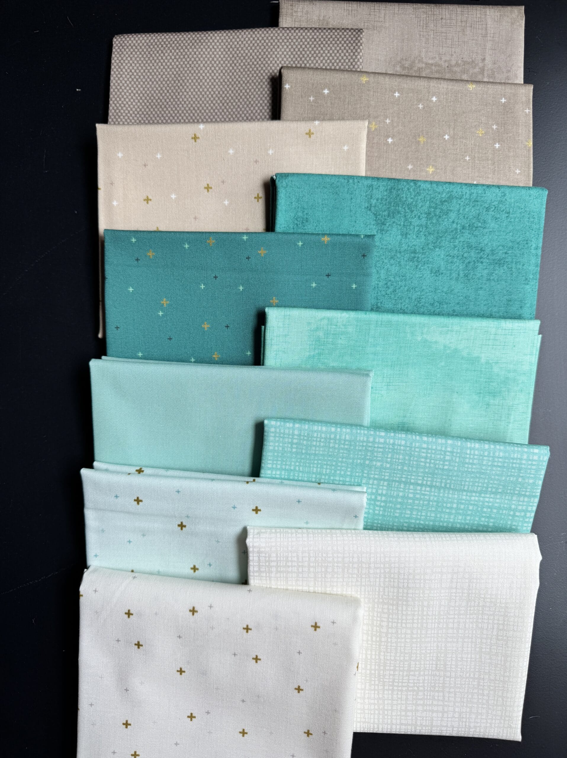 Sandy Toes 12-Piece Riley Blake Basics Bundle featuring coastal colored Riley Blake basics
