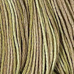 Valdani 6-ply embroidery floss in JP8 Spring Leaves hand-dyed cotton thread