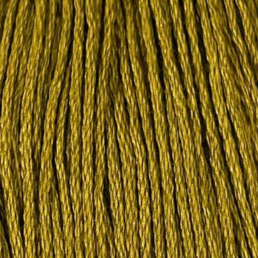 Valdani 6-ply embroidery floss in O153 Golden Moss hand-dyed cotton thread