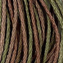 Valdani 6-ply embroidery floss in O574 Dried Leaves hand-dyed cotton thread