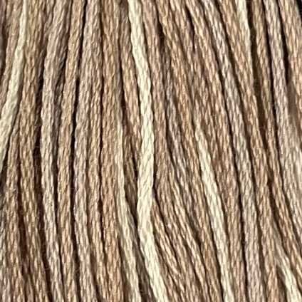 Valdani 6-ply embroidery floss in P3 Aged White Medium hand-dyed cotton thread