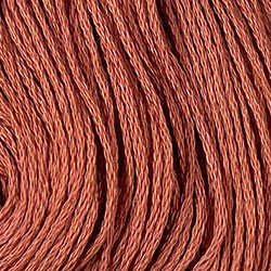 Valdani 6-ply embroidery floss in 811 Brick hand-dyed cotton thread