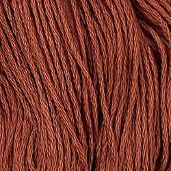 Valdani 6-ply embroidery floss in 812 Brick hand-dyed cotton thread
