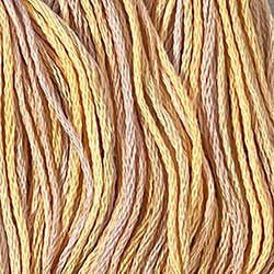 Valdani 6-ply embroidery floss in JP7 Faded Marygold hand-dyed cotton thread