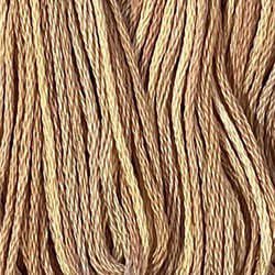 Valdani 6-ply embroidery floss in JP2 Spun Gold hand-dyed cotton thread