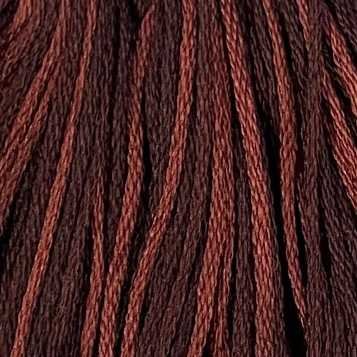 Valdani 6-ply embroidery floss in O547 Burnt Chocolate hand-dyed cotton thread