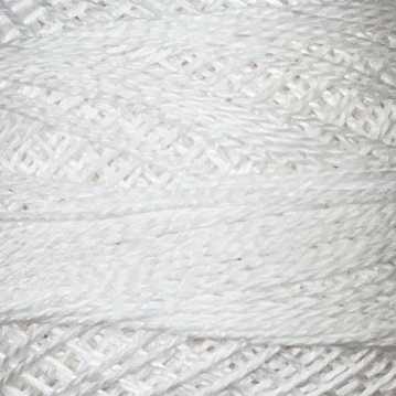 Valdani Size 12 perle cotton ball in 3 White hand-dyed thread