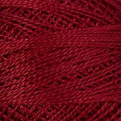 Valdani Size 8 perle cotton ball in 775 Turkey Red hand-dyed thread