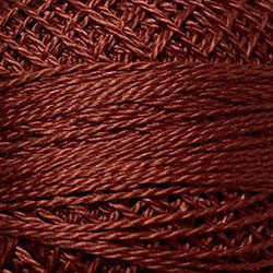 Valdani Size 12 perle cotton ball in 812 Brick Medium hand-dyed thread