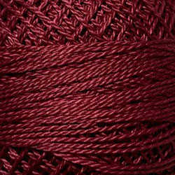 Valdani Size 12 perle cotton ball in 842 Old Rose Medium hand-dyed thread