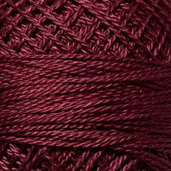 Valdani Size 12 perle cotton ball in 843 Old Rose Dark hand-dyed thread