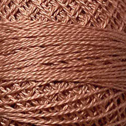 Valdani Size 12 perle cotton ball in 861 Faded Rust Light hand-dyed thread