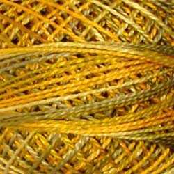 Valdani Size 12 perle cotton ball in M28 Harvest hand-dyed thread