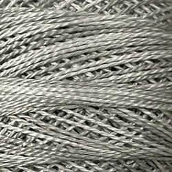 Valdani Size 8 perle cotton ball in O122 Sky Grey hand-dyed thread