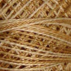 Valdani Size 12 perle cotton ball in O514 Wheat Husk hand-dyed thread