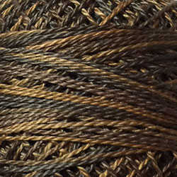 Valdani Size 8 perle cotton ball in P9 Bronze hand-dyed thread