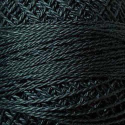 Valdani Size 12 perle cotton ball in 2 Charcoal hand-dyed thread