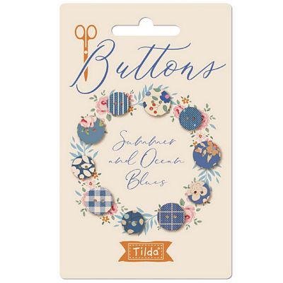 Tilda Summer Buttons collection featuring decorative sewing and quilting buttons in bright summer-inspired colors