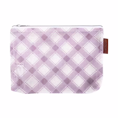 Lilac Mini Mad for Plaid mesh project bag by It's Sew Emma
