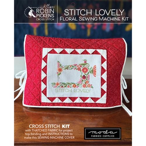 Stitch Lovely floral sewing machine cross stitch kit by Robin Pickens