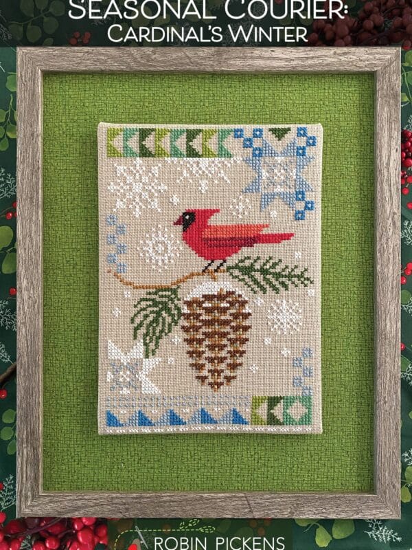 Cardinal Winter Cross Stitch Pattern by Robin Pickens