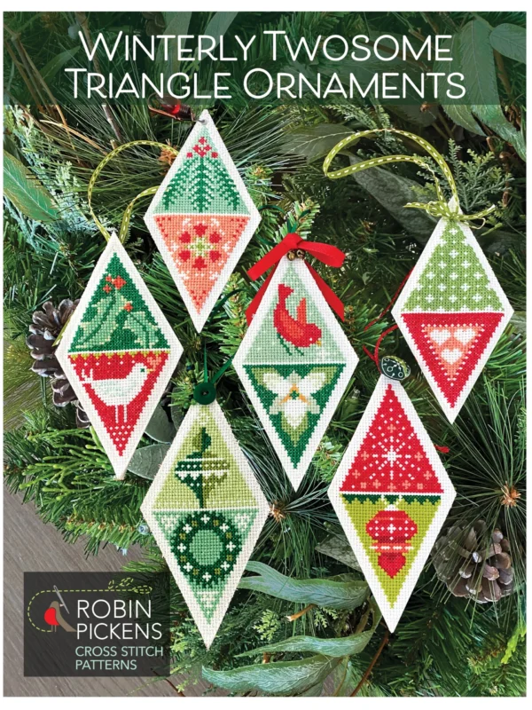 Winter Triangle Ornament Cross Stitch Pattern by Robin Pickens