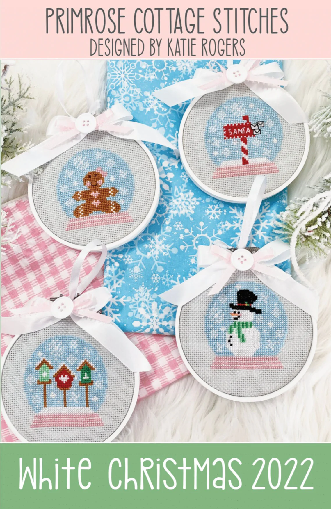 White Christmas 2022 Cross Stitch Pattern by Primrose Cottage