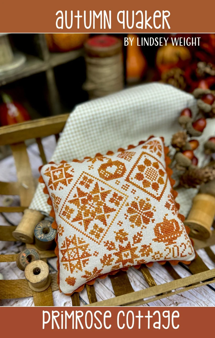 Autumn Quaker Cross Stitch Pattern by Primrose Cottage