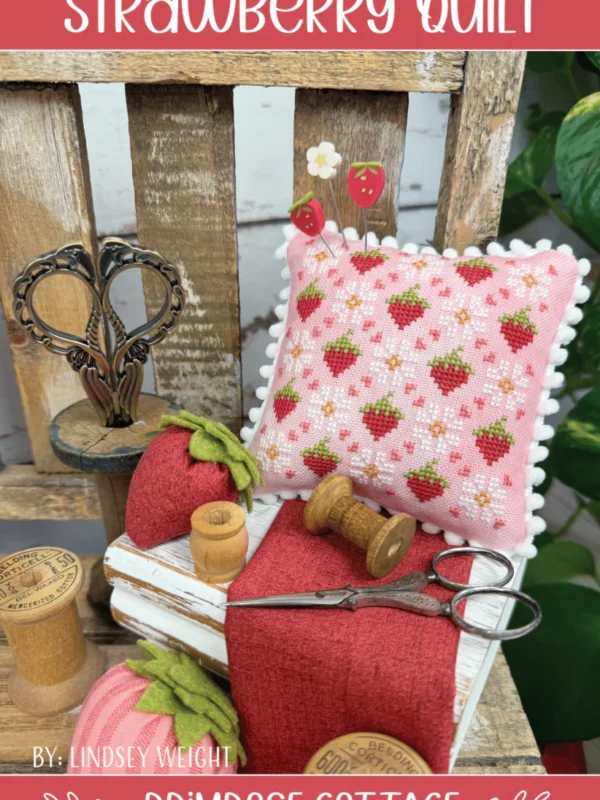 Strawberry Quilt Cross Stitch Pattern by Primrose Cottage