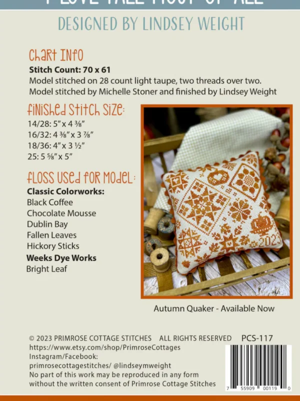 I Love Fall Most of All Cross Stitch Pattern I Love Fall Most of All Cross Stitch Pattern by Primrose Cottage