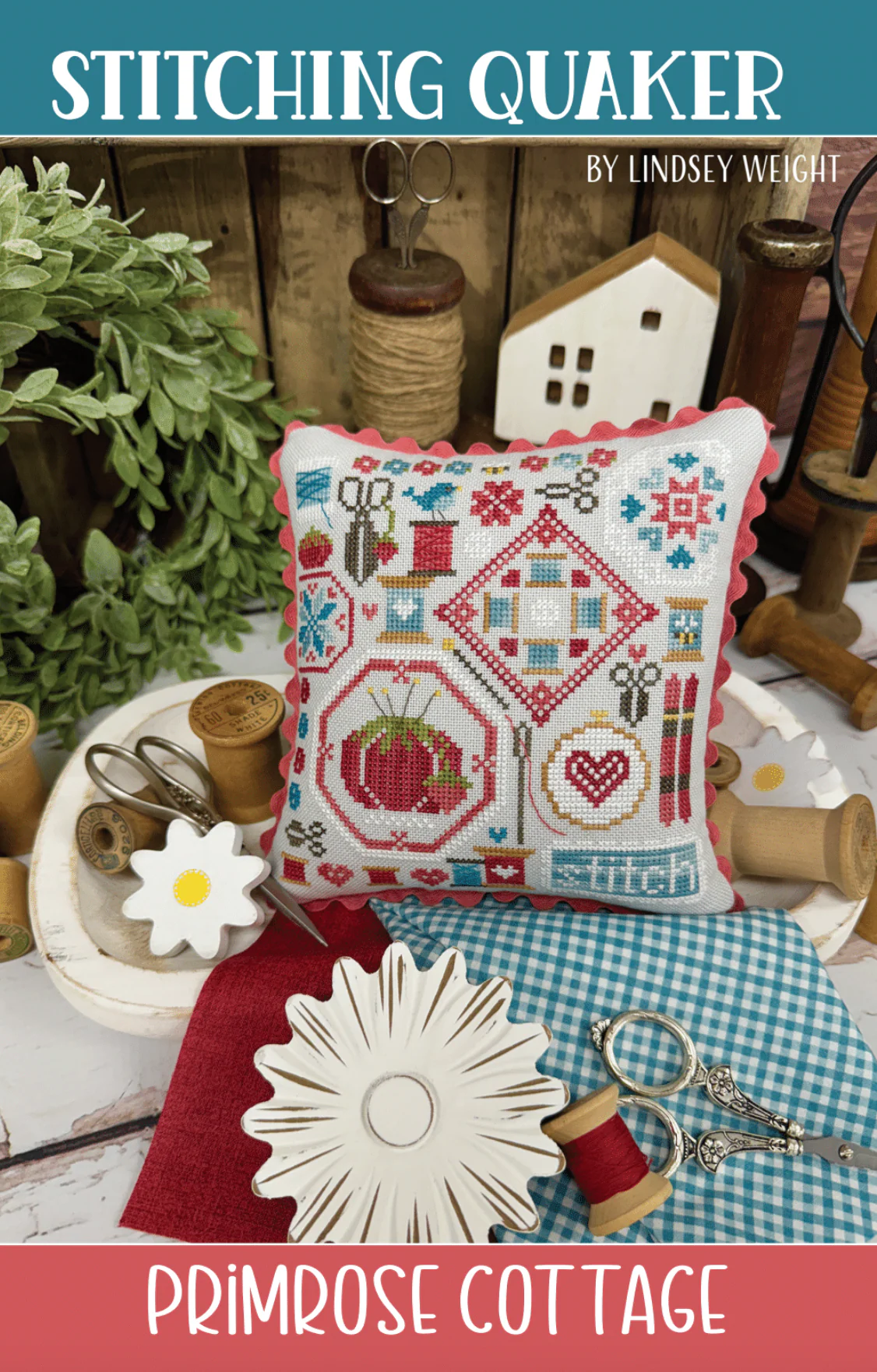 Stitching Quaker Cross Stitch Pattern by Primrose Cottage