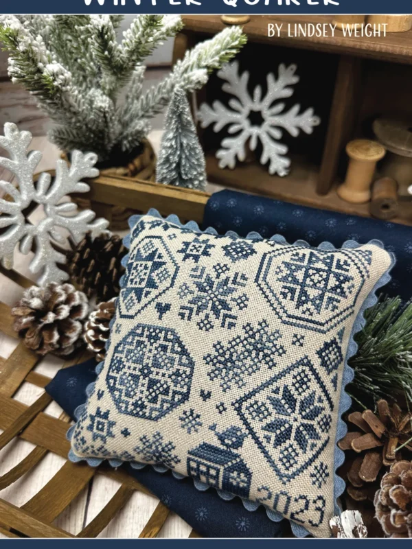 Winter Quaker Cross Stitch Pattern by Primrose Cottage