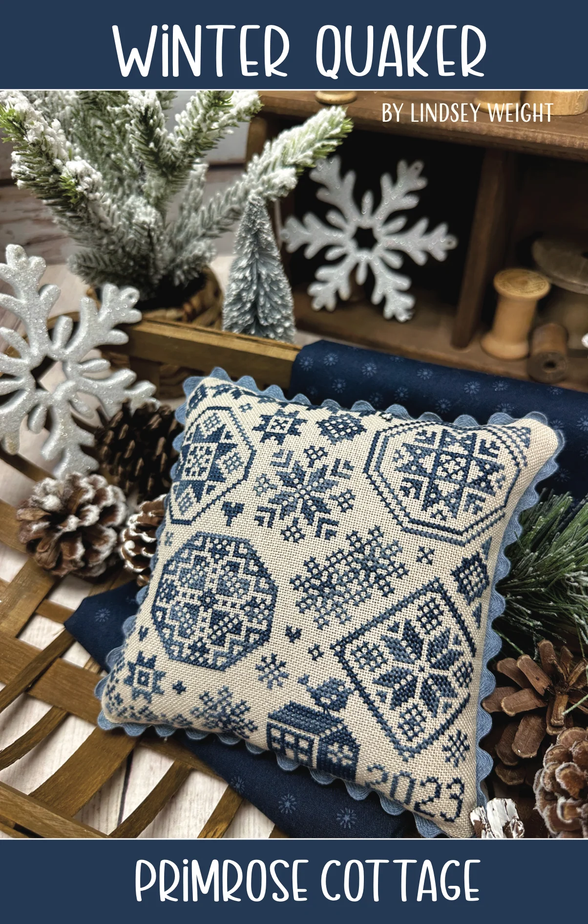 Winter Quaker Cross Stitch Pattern by Primrose Cottage