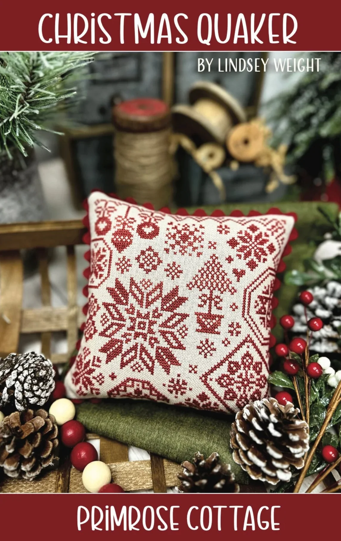 Christmas Quaker Cross Stitch Pattern by Primrose Cottage