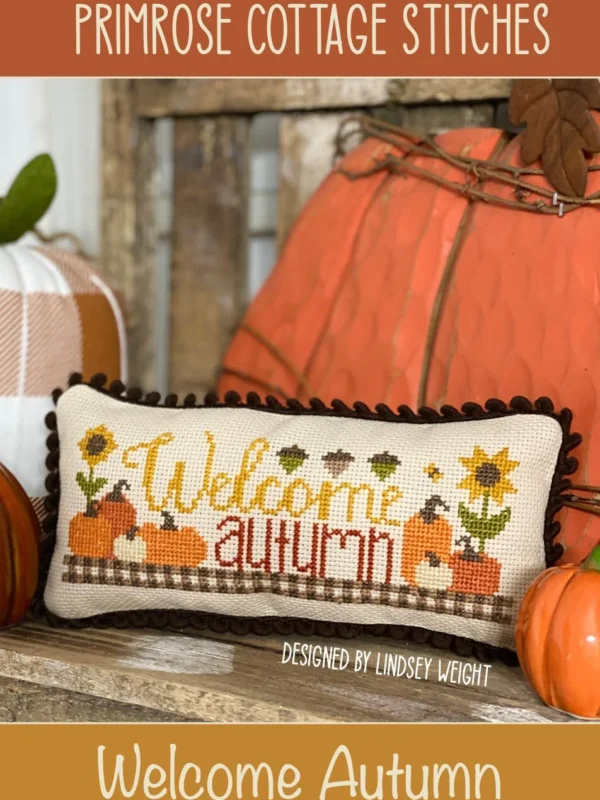 Welcome Autumn Cross Stitch Pattern by Primrose Cottage