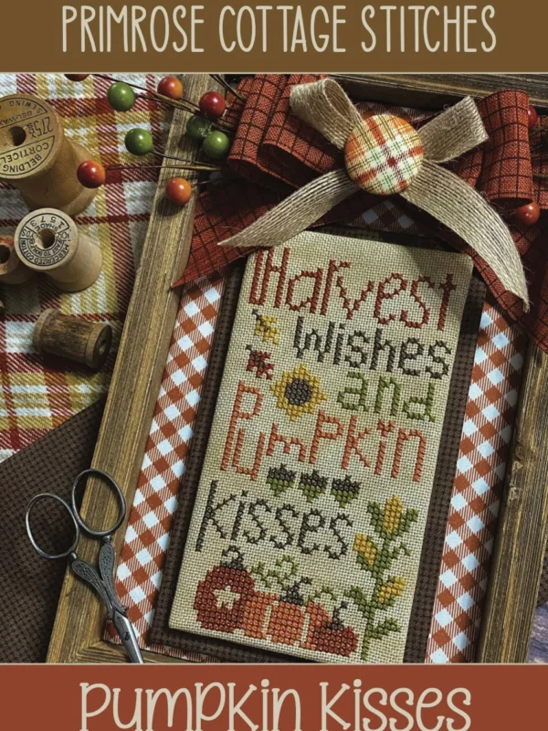 Pumpkin Kisses Cross Stitch Pattern by Primrose Cottage