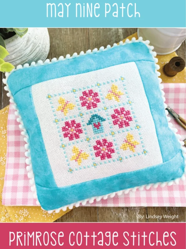 May Nine Patch Cross Stitch Pattern by Primrose Cottage