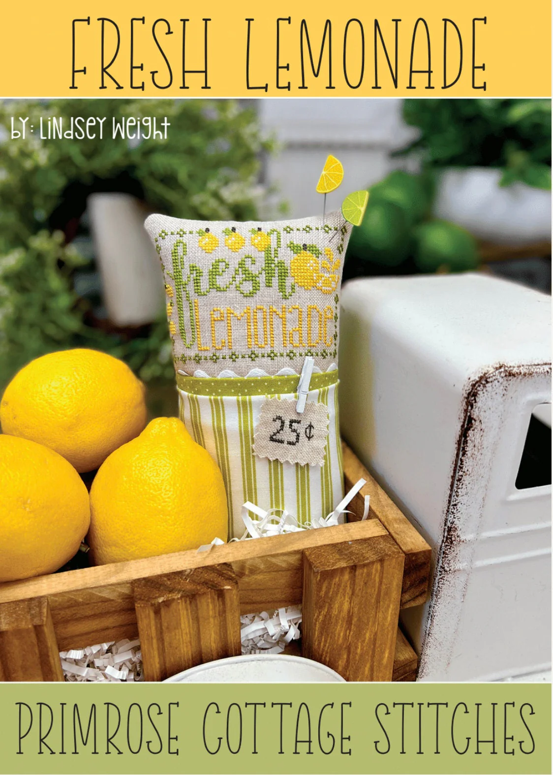 Fresh Lemonade Cross Stitch Pattern by Primrose Cottage