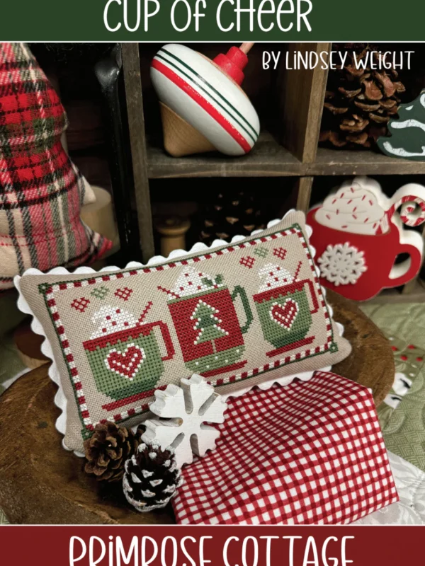 Cup of Cheer Cross Stitch Pattern by Primrose Cottage