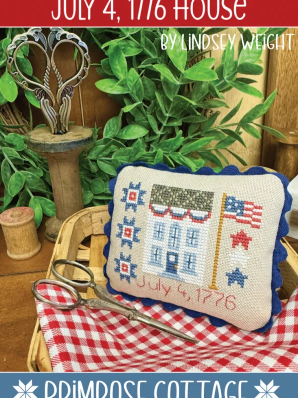 July 4, 1776 House Cross Stitch Pattern by Primrose Cottage