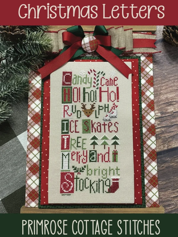 Christmas Letters Cross Stitch Pattern by Primrose Cottage