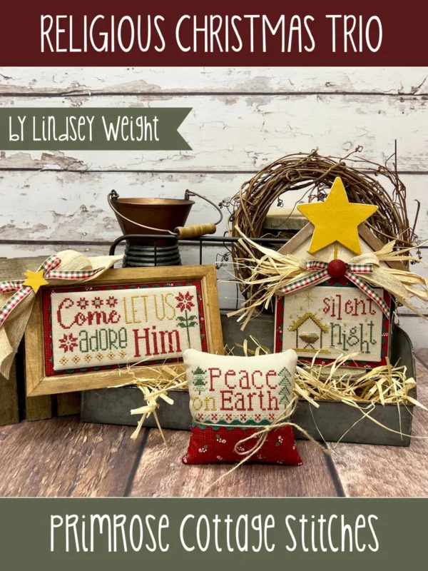 Religious Christmas Trio Cross Stitch Pattern by Primrose Cottage