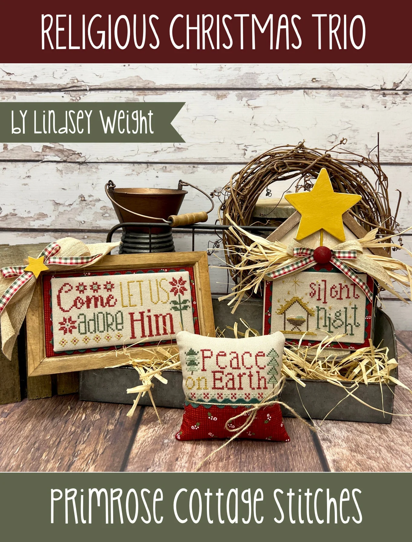 Religious Christmas Trio Cross Stitch Pattern by Primrose Cottage