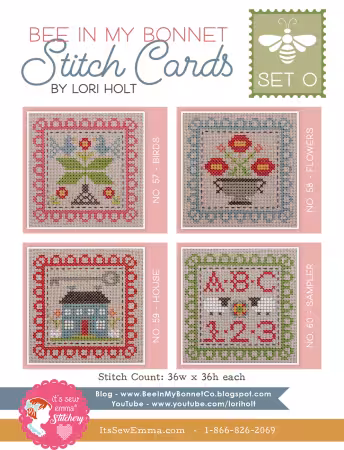 Bee In My Bonnet Stitch Cards Set O cross stitch pattern cover