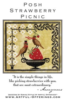 Posh Strawberry Picnic cross stitch pattern cover